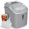 Countertop Ice Maker Machine with Handle, 26.5lbs Per Day, 9 Cubes in 6 Mins, Auto-Cleaning Portable Ice Maker with Basket and Scoop, for Home/Kitchen/Camping/RV🔥