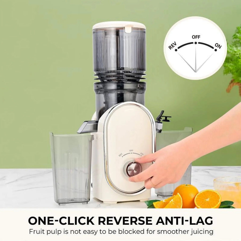 Cold Press Juicer, 300W, 5.3" Large Feed Chute, 1.5L Capacity, Automatic Feeding, High Yield, Easy to Clean, Ideal for Whole Fruits & Vegetables🔥