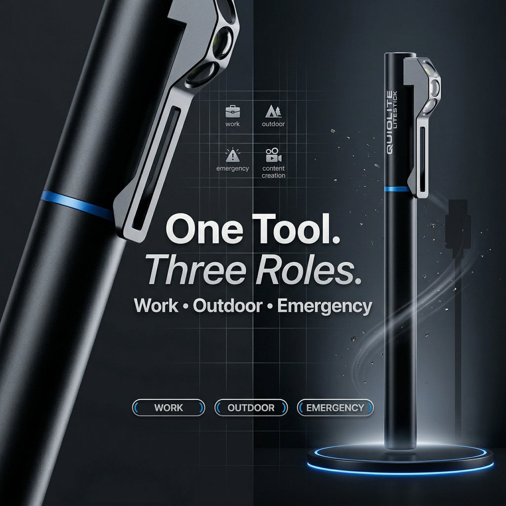 💡 QuiqLite LiteStick – Ultimate Hands-Free Wearable Safety Light🔥