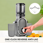 Cold Press Juicer, 300W, 5.3" Large Feed Chute, 1.5L Capacity, Automatic Feeding, High Yield, Easy to Clean, Ideal for Whole Fruits & Vegetables🔥
