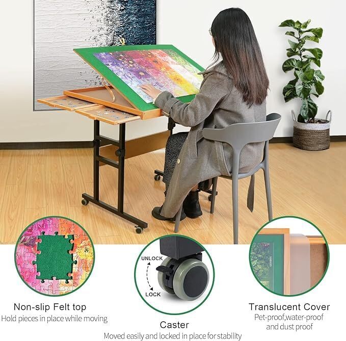 🏃‍LAST DAY FOR CLEARANCE💝  Jigsaw Puzzle Table with Legs🔥