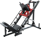 Leg Press Hack Squat Machine, Professional Adjustable Leg Press Machine for Home Gym with Linear Bearing, Specialty Hack Squat Machine for Full Lower Body Workout with Weight Storage Posts, Red🔥