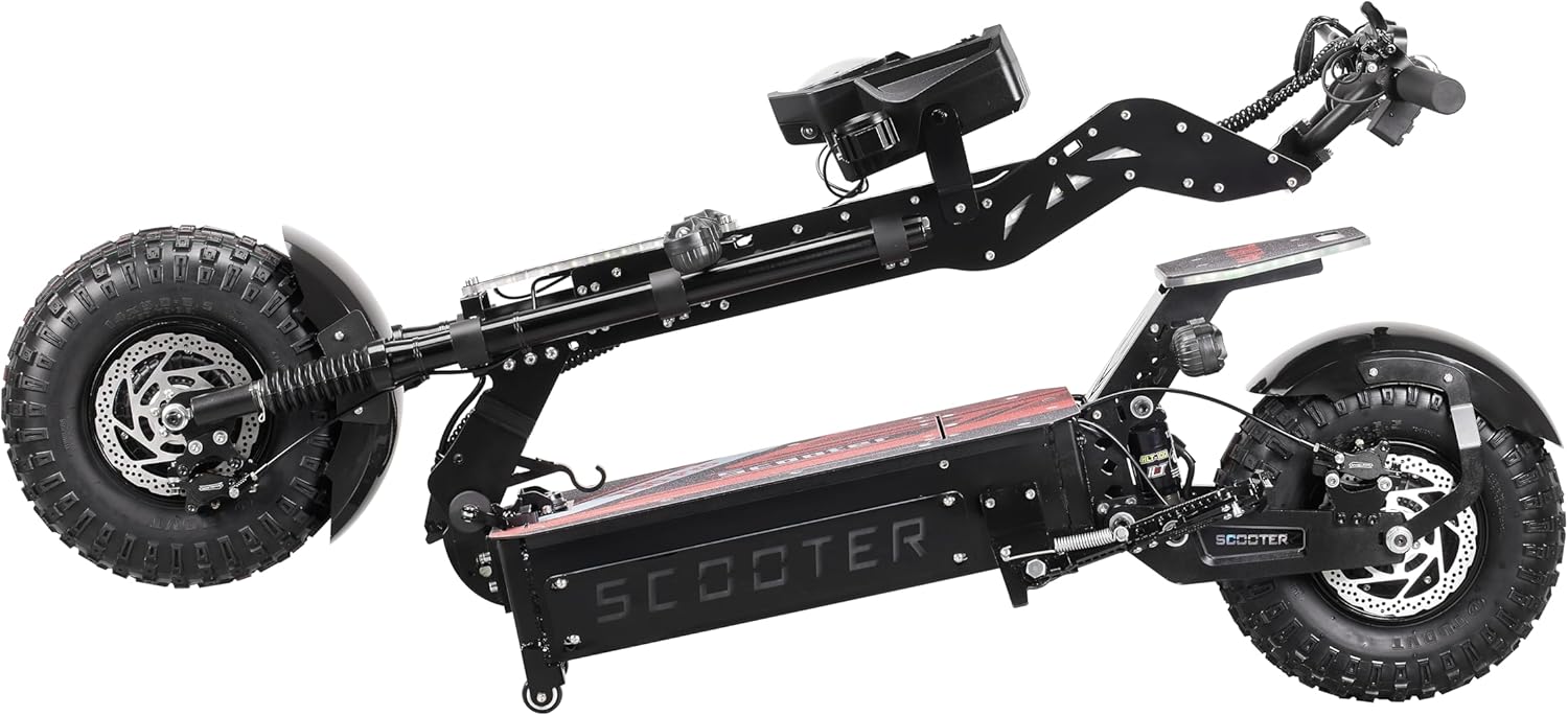 T90 Pro Electric Scooter for Adults, 10000W Dual Motor, 68 MPH Max Speed, 72V Removable Battery, 14" Off-Road Tires 800lbs Max Load, Music Light, Waterproof, 65 Mile Range, Fast E-Scooter🔥