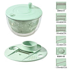 🥗 3-in-1 Large Salad Spinner Set | 5.3 Qt Vegetable Washer with Slicer & Strainer for Kitchen🔥