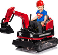 360 Degree Rotating Ride On Excavator and Bulldozer,12V12AH Battery Powered Ride On Toy Backhoe W/Track Design Wheels for All Terrain,Remote Control,MP3,Toolbox for Kids,Parent🔥