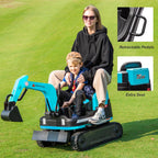 360 Degree Rotating Ride On Excavator and Bulldozer,12V12AH Battery Powered Ride On Toy Backhoe W/Track Design Wheels for All Terrain,Remote Control,MP3,Toolbox for Kids,Parent🔥